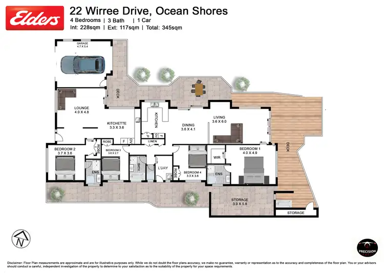 Floorplan of Homely house listing, 22 Wirree Drive, Ocean Shores NSW 2483