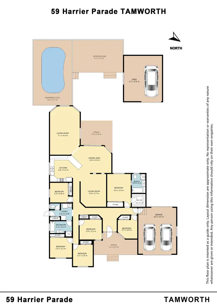 Floorplan of Homely house listing, 59 Harrier Parade, Tamworth NSW 2340