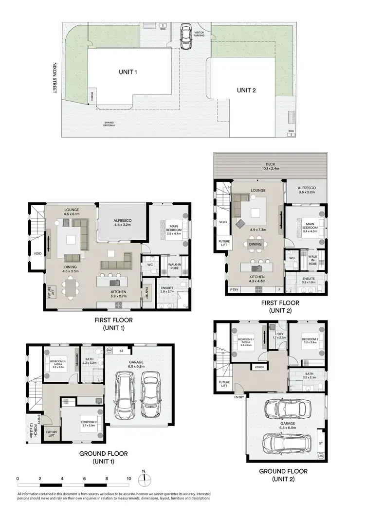 Floorplan of Homely townhouse listing, 1 & 2/136 Nixon Street, Devonport TAS 7310