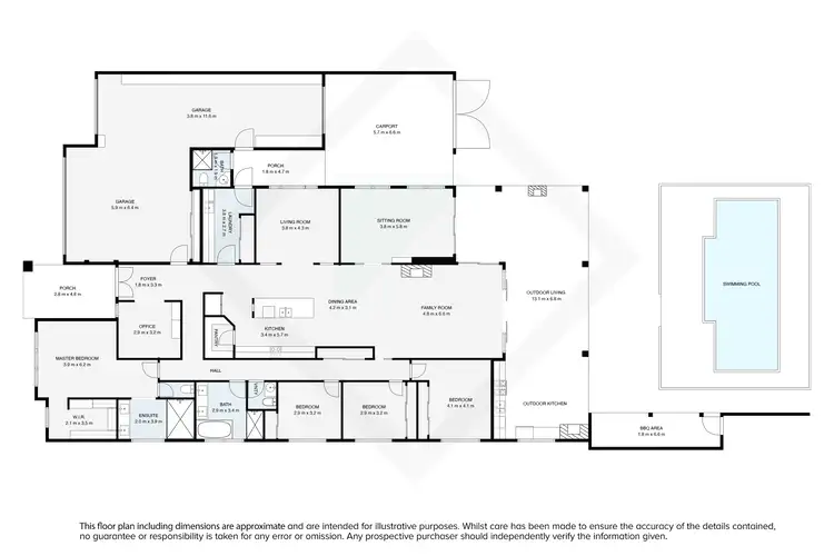Floorplan of Homely house listing, 61 Golflinks Avenue, Wodonga VIC 3690