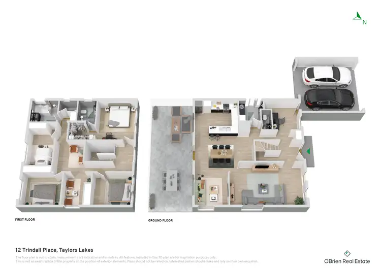 Floorplan of Homely house listing, 12 Trindall Place, Taylors Lakes VIC 3038