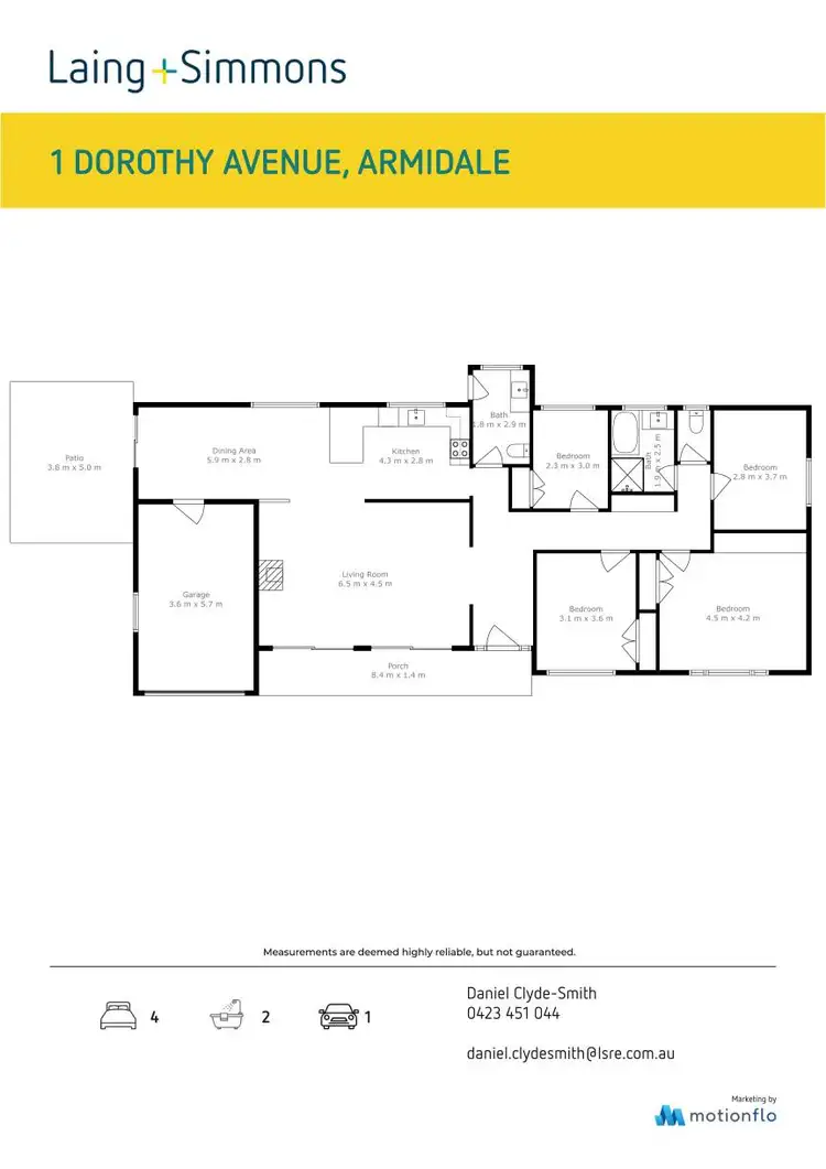 Floorplan of Homely house listing, 1 Dorothy Avenue, Armidale NSW 2350