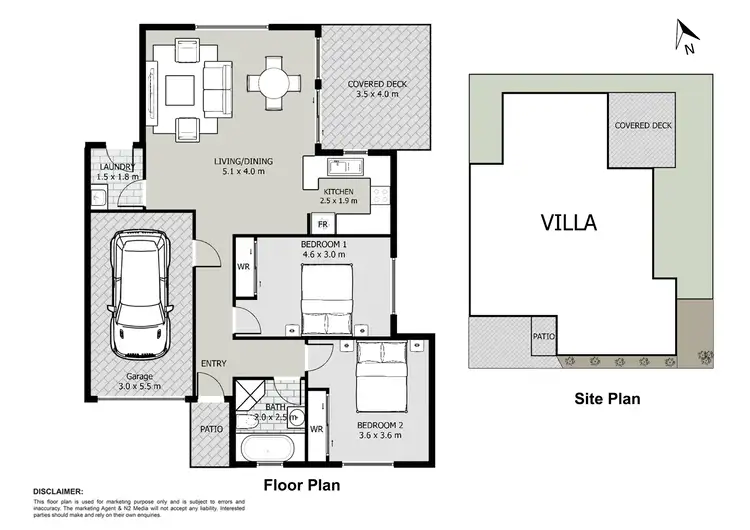 Floorplan of Homely villa listing, 2/75A Girraween Road, Girraween NSW 2145