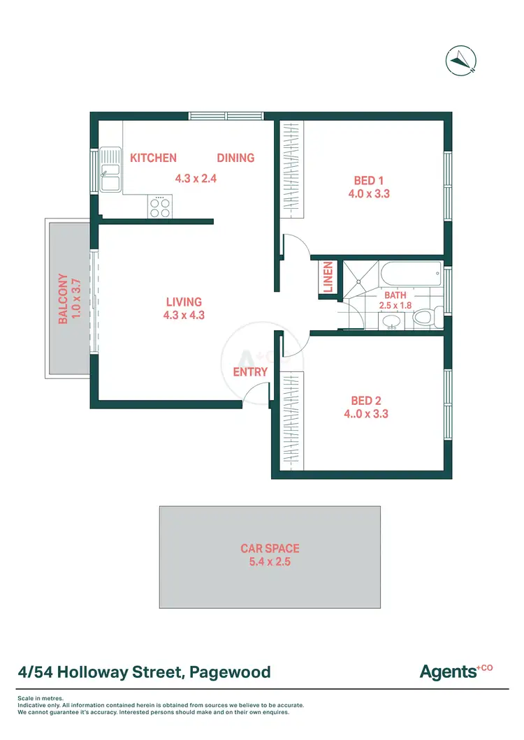 Floorplan of Homely apartment listing, 4/54 Holloway Street, Pagewood NSW 2035
