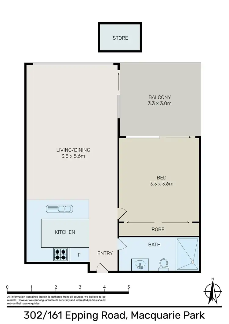 Floorplan of Homely apartment listing, 302/161 Epping Road, Macquarie Park NSW 2113