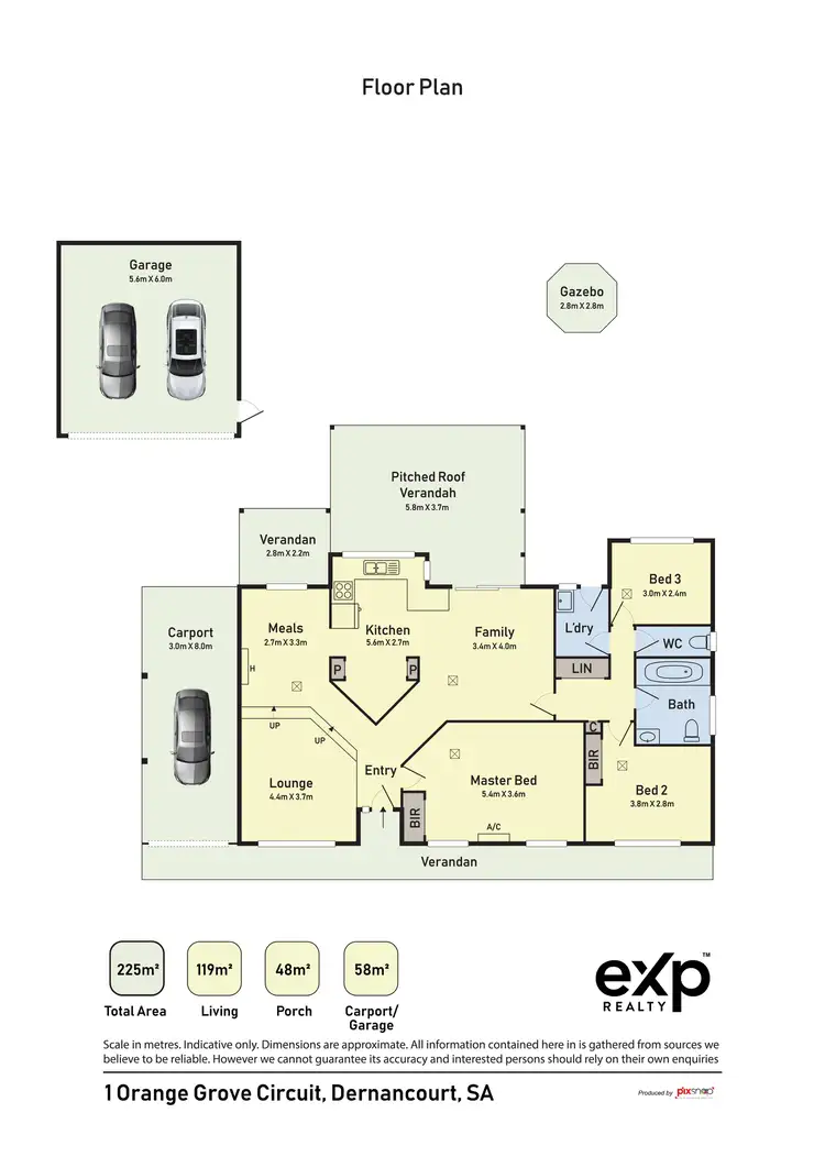 Floorplan of Homely house listing, 1 Orange Grove Circuit, Dernancourt SA 5075
