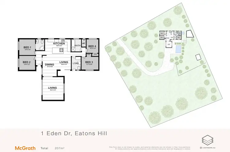 Floorplan of Homely house listing, 1 Eden Drive, Eatons Hill QLD 4037