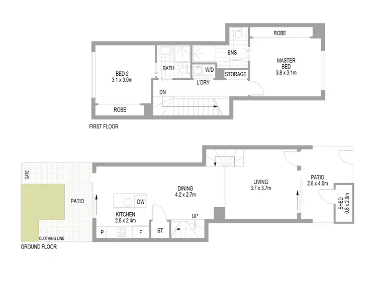 Floorplan of Homely townhouse listing, 129/1 Rowland Rees Crescent, Greenway ACT 2900