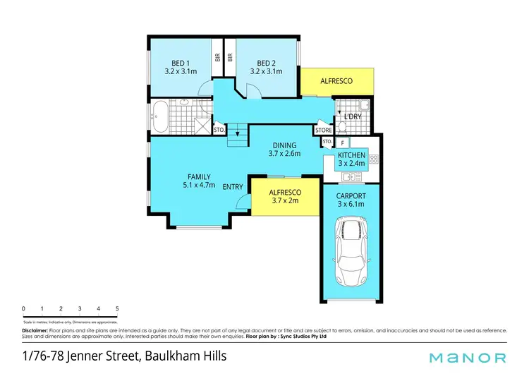 Floorplan of Homely villa listing, 1/76-78 Jenner Street, Baulkham Hills NSW 2153