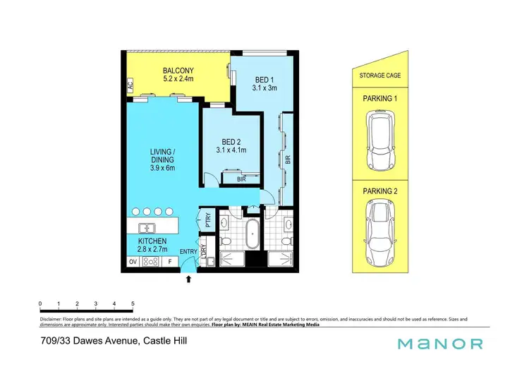 Floorplan of Homely unit listing, 709/33 Dawes Avenue, Castle Hill NSW 2154