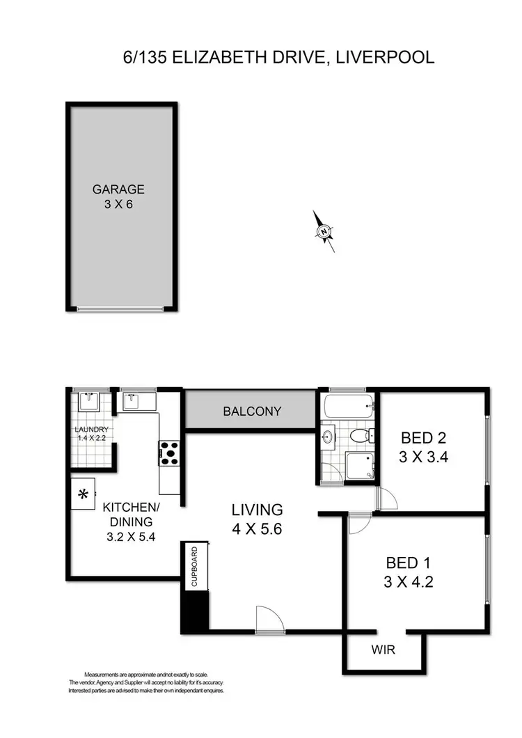 Floorplan of Homely apartment listing, 6/135 Elizabeth Drive, Liverpool NSW 2170