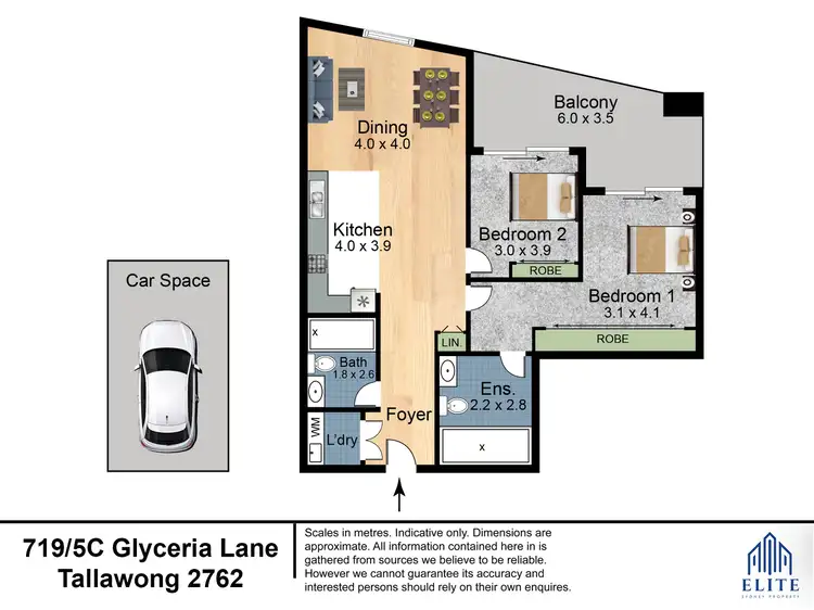 Floorplan of Homely apartment listing, Level 719/5C Glyceria Lane, Tallawong NSW 2762