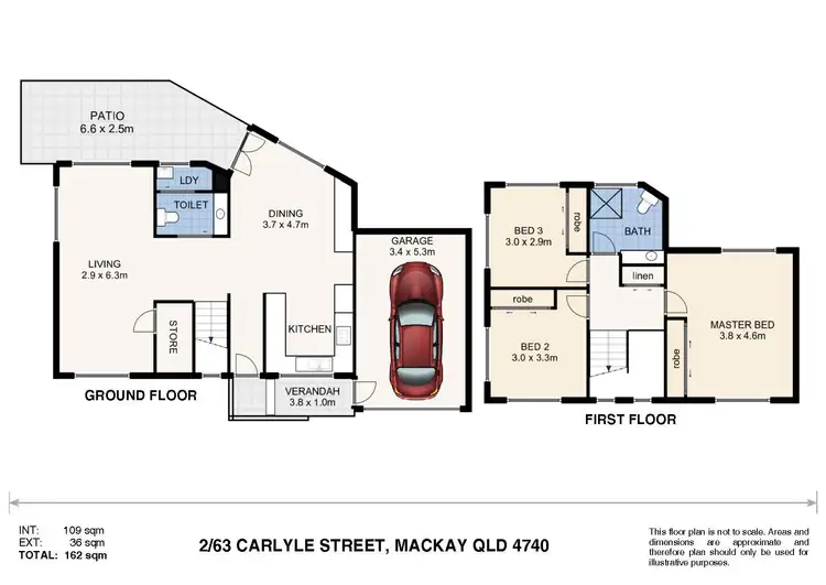 Floorplan of Homely unit listing, 2/63 Carlyle Street, Mackay QLD 4740
