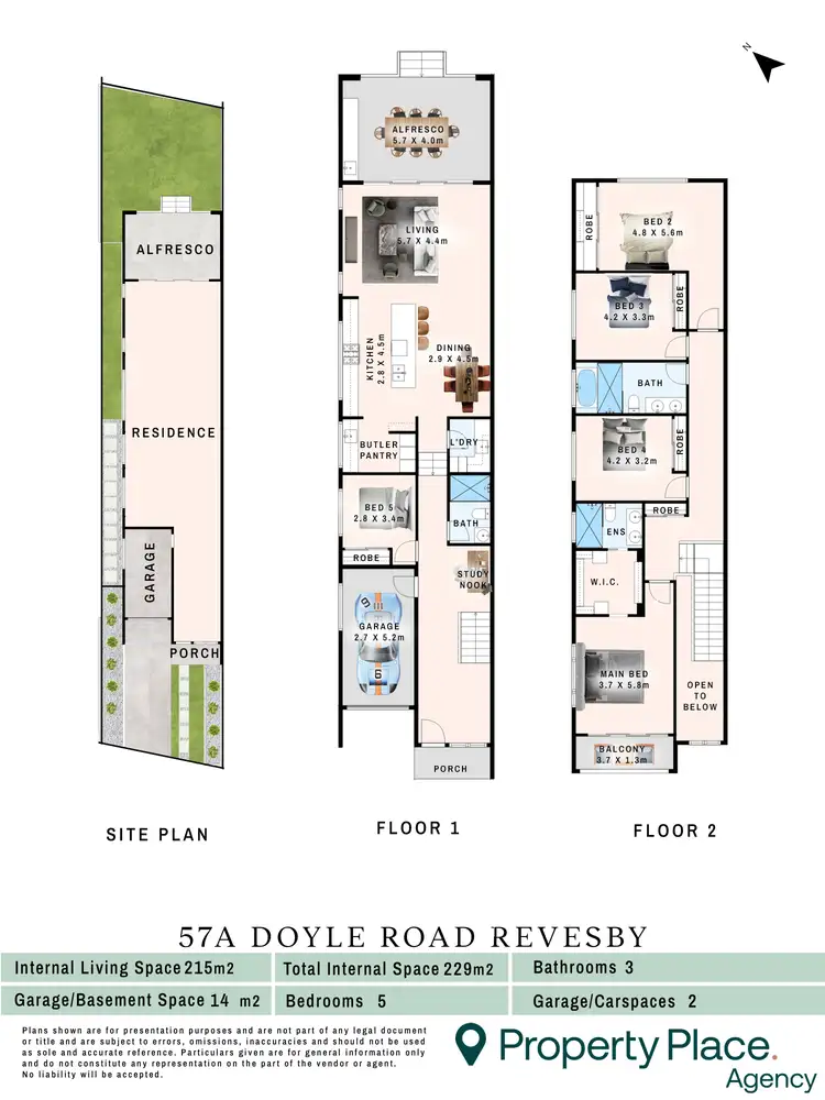 Floorplan of Homely semi-detached listing, 57A Doyle Road, Revesby NSW 2212