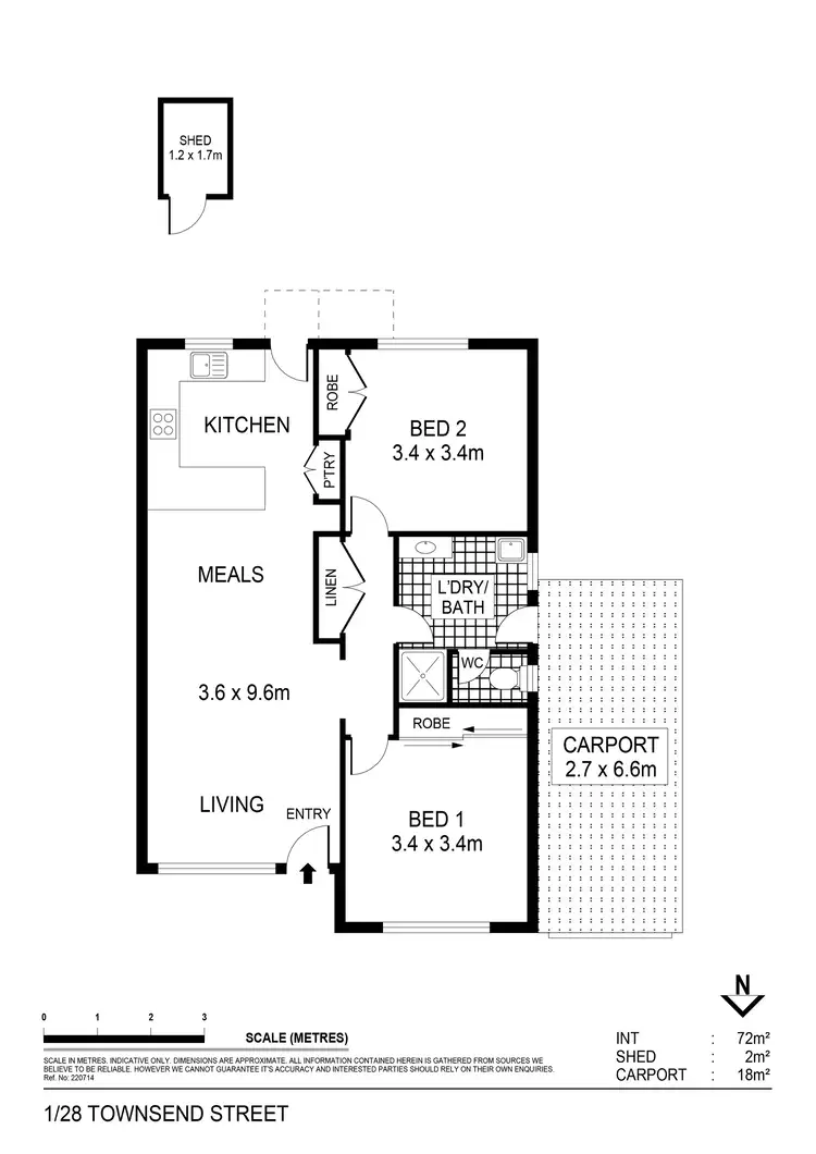 Floorplan of Homely unit listing, 1/28 Townsend Street, Flora Hill VIC 3550