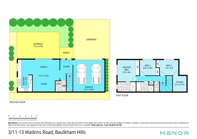 Floorplan of Homely townhouse listing, 3/11-13 Watkins Road, Baulkham Hills NSW 2153