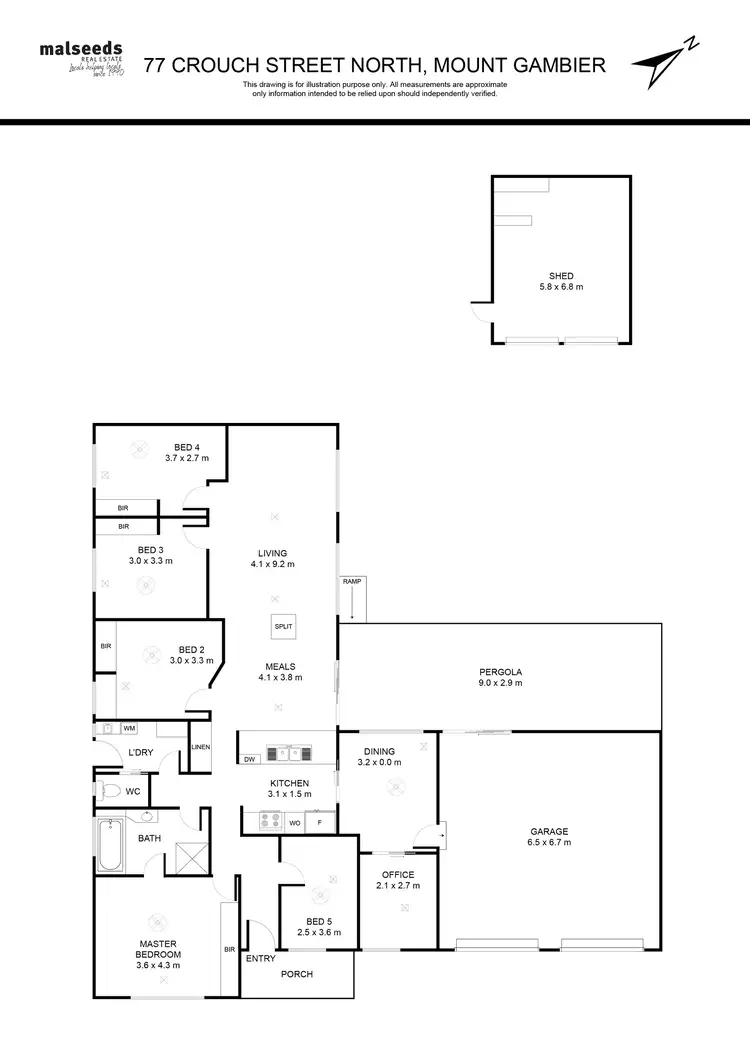 Floorplan of Homely house listing, 77 Crouch North Street, Mount Gambier SA 5290
