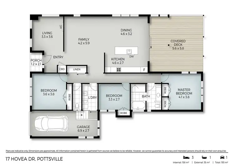Floorplan of Homely house listing, 17 Hovea Drive, Pottsville NSW 2489
