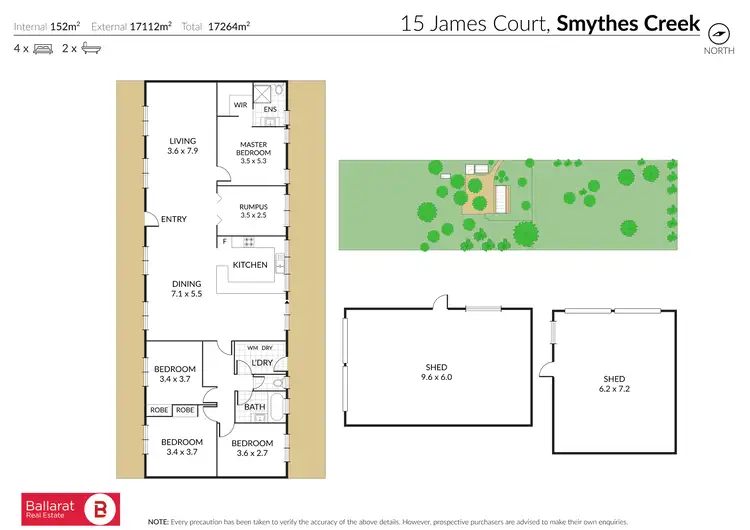 Floorplan of Homely house listing, 15 James Court, Smythes Creek VIC 3351