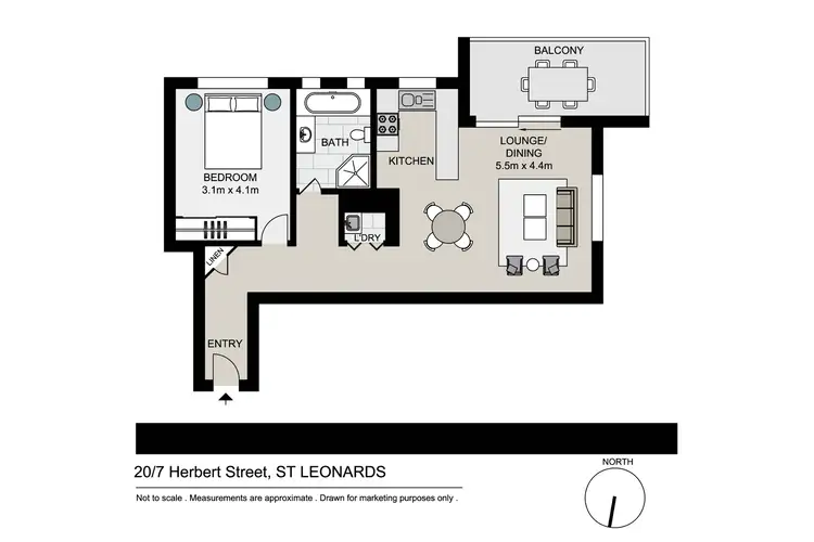 Floorplan of Homely apartment listing, 20/7 Herbert Street, St Leonards NSW 2065