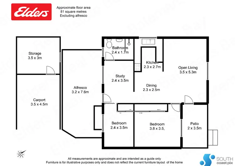 Floorplan of Homely unit listing, 1/11 Herarde Street, Batemans Bay NSW 2536