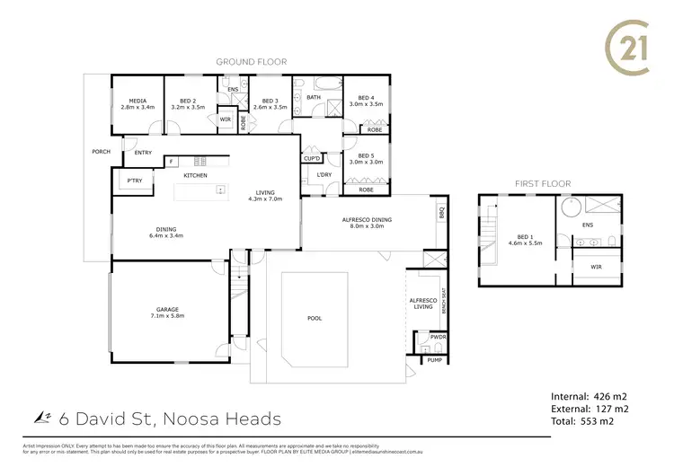 Floorplan of Homely house listing, 6 David Street, Noosa Heads QLD 4567