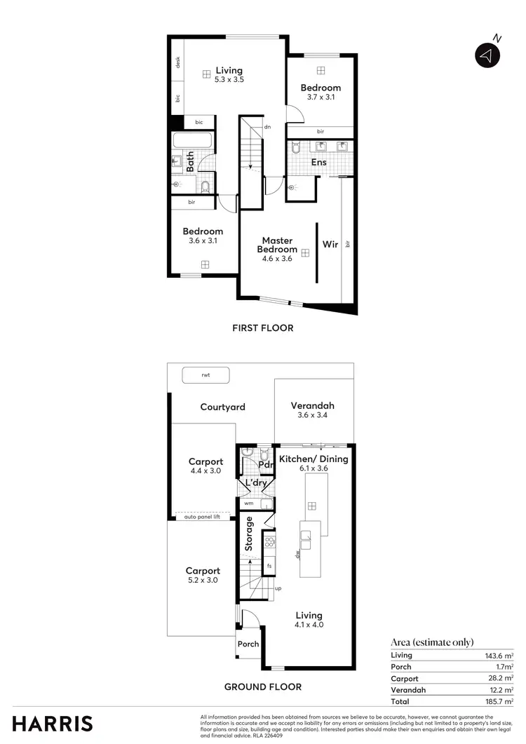 Floorplan of Homely townhouse listing, 35B Packard Street, North Plympton SA 5037