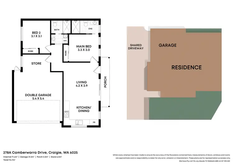 Floorplan of Homely villa listing, C/278 Camberwarra Avenue, Craigie WA 6025