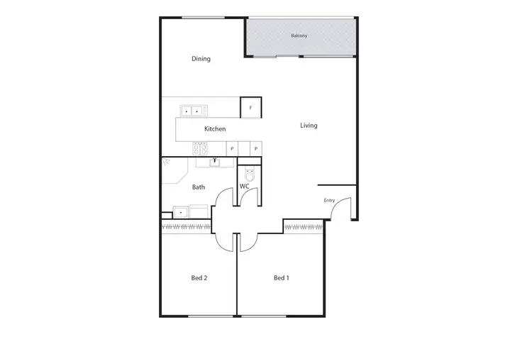 Floorplan of Homely apartment listing, 15/8 Antis Street, Phillip ACT 2606