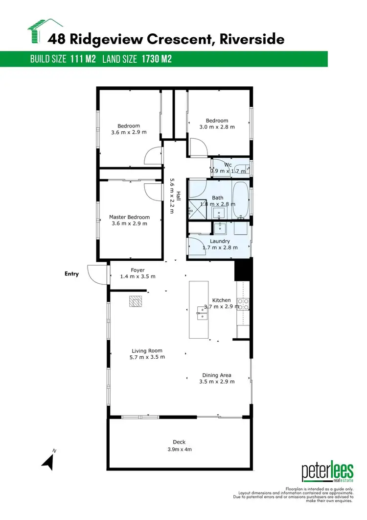 Floorplan of Homely house listing, 48 Ridgeview Crescent, Riverside TAS 7250