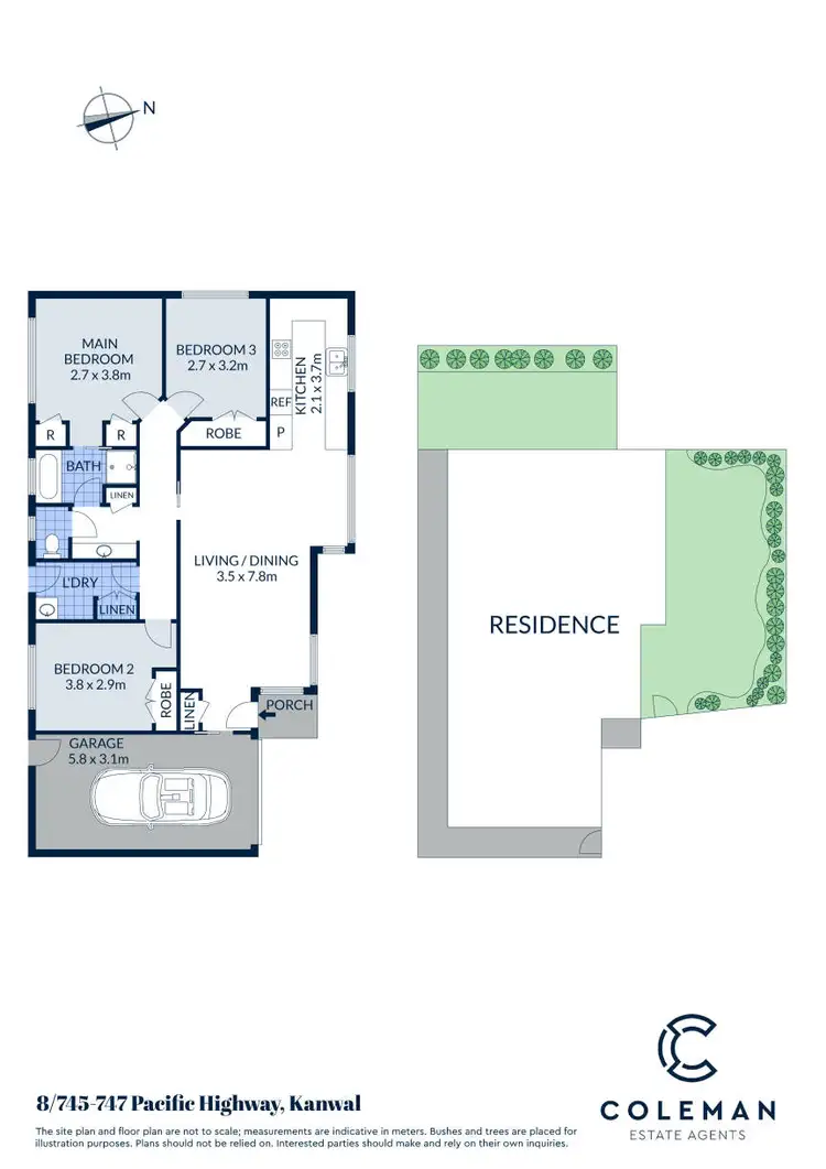 Floorplan of Homely townhouse listing, 8/745-747 Pacific Highway, Kanwal NSW 2259