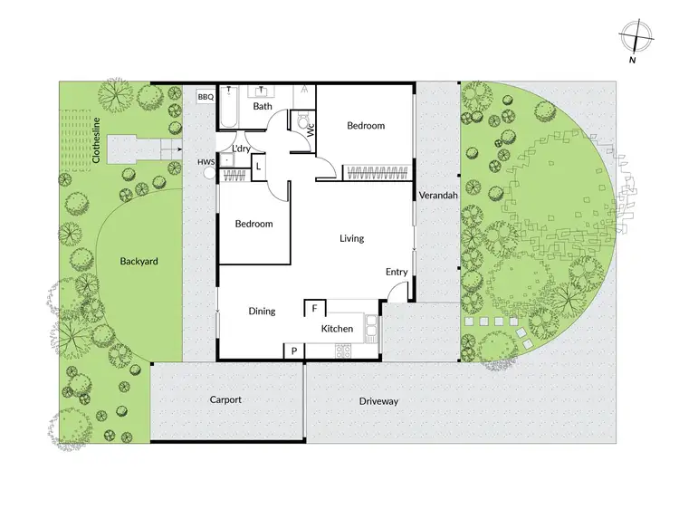 Floorplan of Homely townhouse listing, 2/17 Brudenell Drive, Jerrabomberra NSW 2619