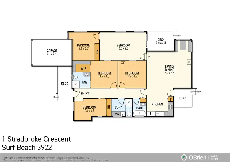 Floorplan of Homely house listing, 1 Stradbroke Crescent, Surf Beach VIC 3922