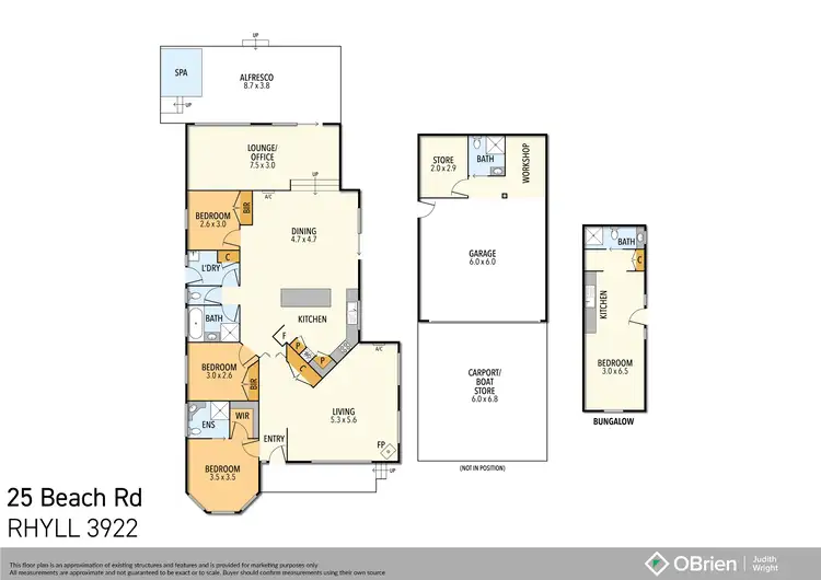 Floorplan of Homely house listing, 25 Beach Road, Rhyll VIC 3923