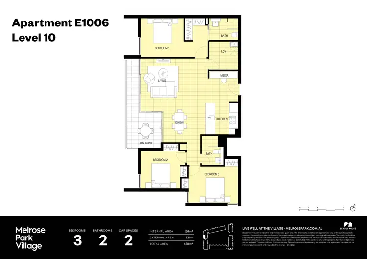 Floorplan of Homely apartment listing, 1006/2E Appleroth Street, Melrose Park NSW 2114