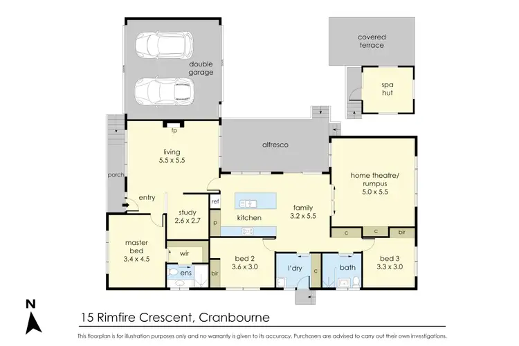 Floorplan of Homely house listing, 15 Rimfire Crescent, Cranbourne VIC 3977