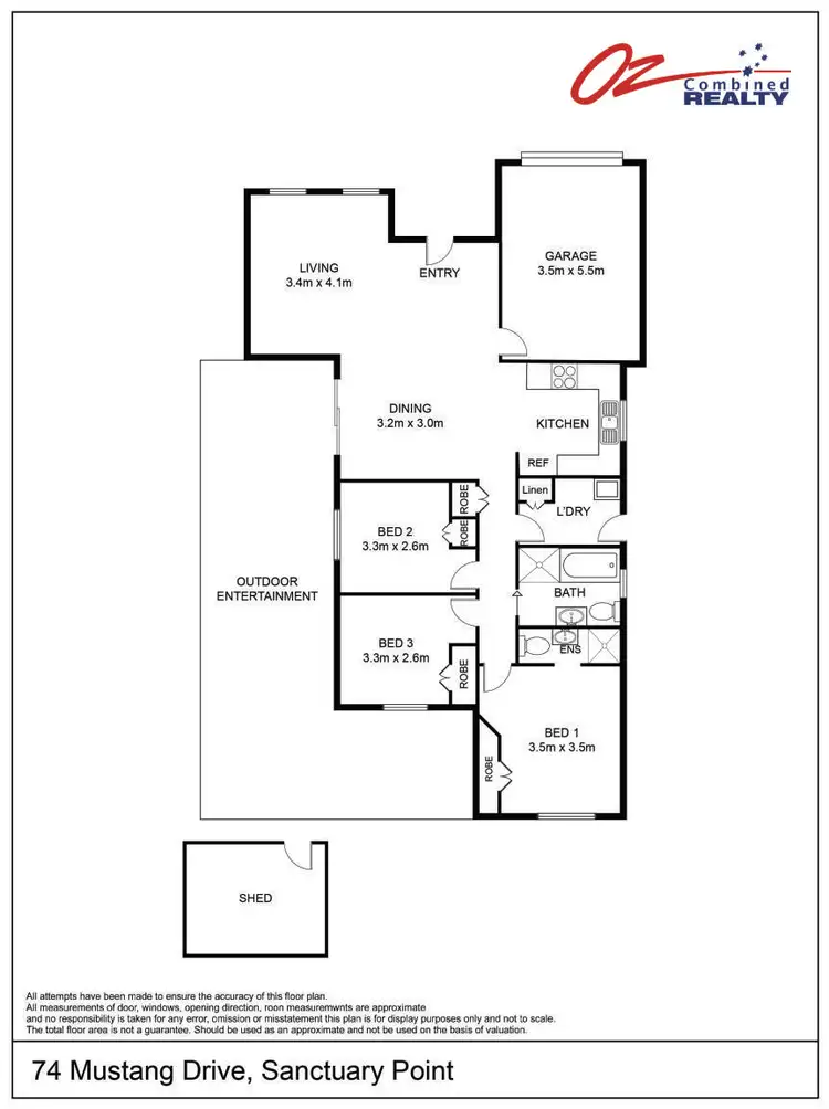 Floorplan of Homely house listing, 74 Mustang Drive, Sanctuary Point NSW 2540