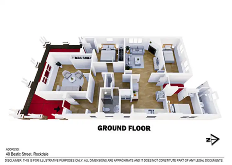 Floorplan of Homely house listing, 40 Bestic Street, Rockdale NSW 2216