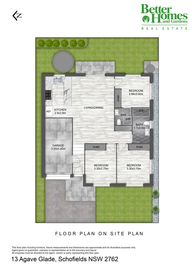Floorplan of Homely villa listing, 13 Agave Glade, Schofields NSW 2762