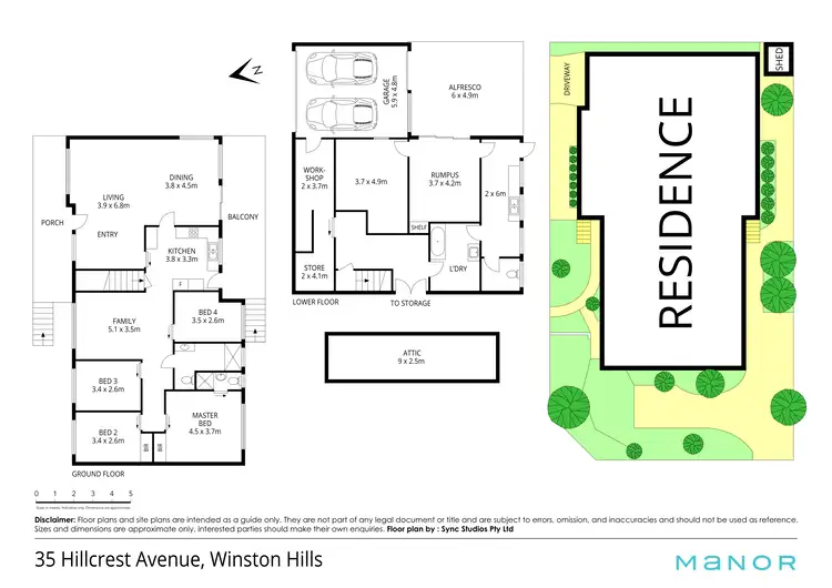 Floorplan of Homely house listing, 35 Hillcrest Avenue, Winston Hills NSW 2153
