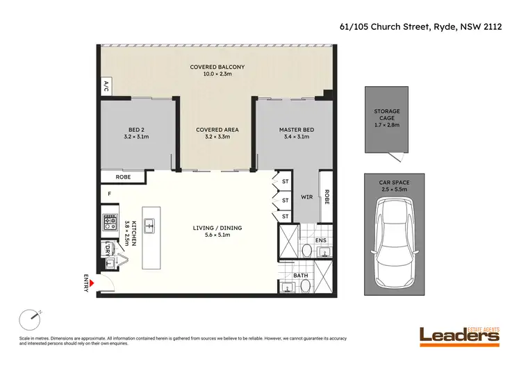 Floorplan of Homely apartment listing, 61/105 Church Street, Ryde NSW 2112