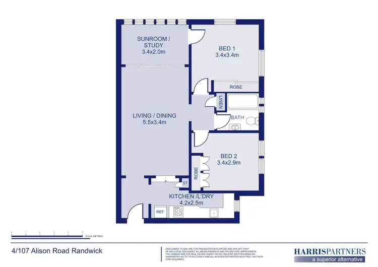 Floorplan of Homely unit listing, 4/107 Alison (enter via Bradley St) Road, Randwick NSW 2031