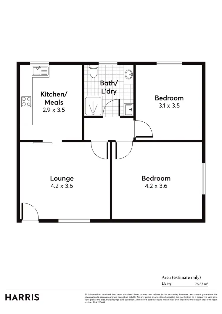 Floorplan of Homely unit listing, 8/6 Kent Road, Keswick SA 5035
