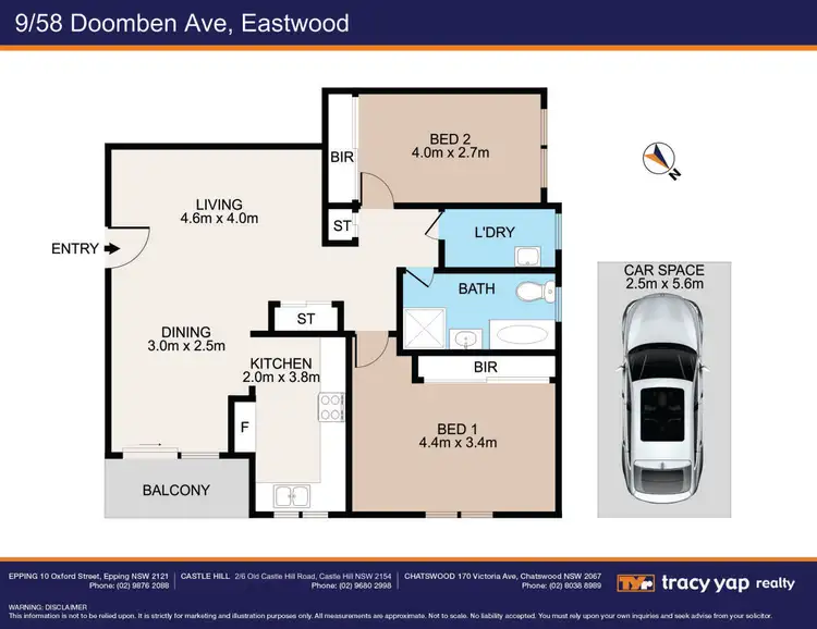 Floorplan of Homely unit listing, 9/58 Doomben Avenue, Eastwood NSW 2122