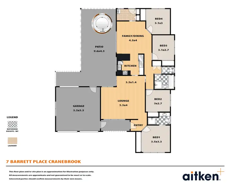 Floorplan of Homely house listing, 7 Barrett Place, Cranebrook NSW 2749