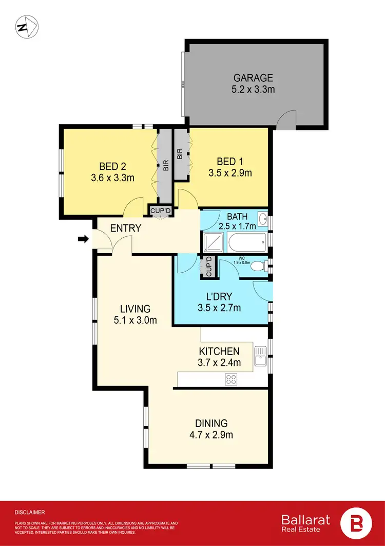 Floorplan of Homely unit listing, 1/2 Alexandra Street, Sebastopol VIC 3356