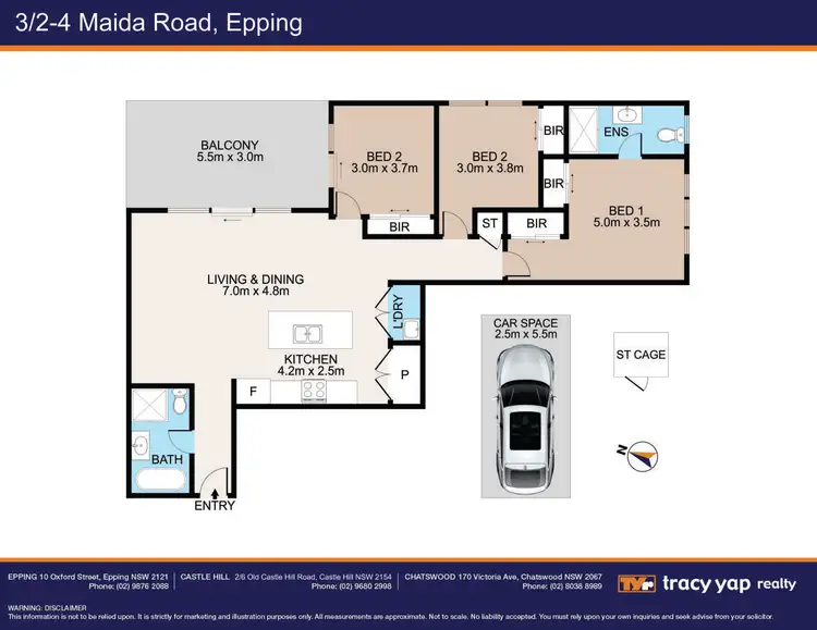 Floorplan of Homely apartment listing, 3/2-4 Maida Road, Epping NSW 2121