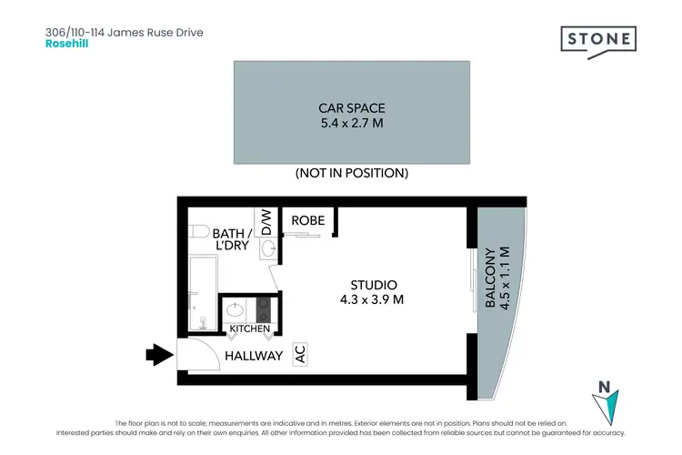 Floorplan of Homely apartment listing, 306/110-114 James Ruse Drive, Rosehill NSW 2142