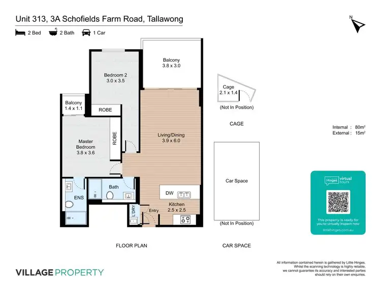 Floorplan of Homely apartment listing, 313/3A Schofields Farm Road, Tallawong NSW 2762