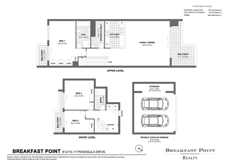 Floorplan of Homely apartment listing, 812/15-17 Peninsula Drive, Breakfast Point NSW 2137